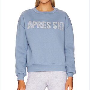 Beach Riot Apres Ski Sweatshirt in Faded Denim NWOT Size Large